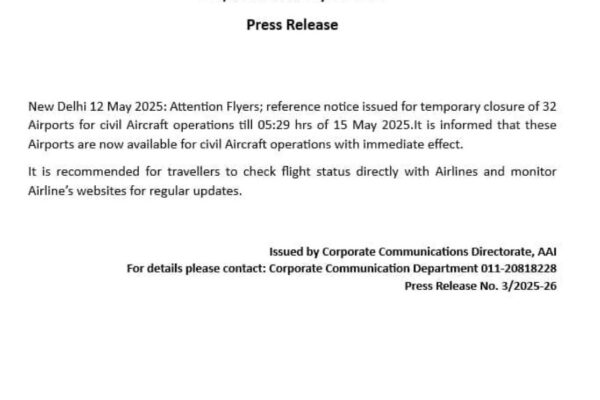 Airports Reopen